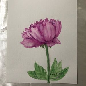 Pink Peony Original Painting